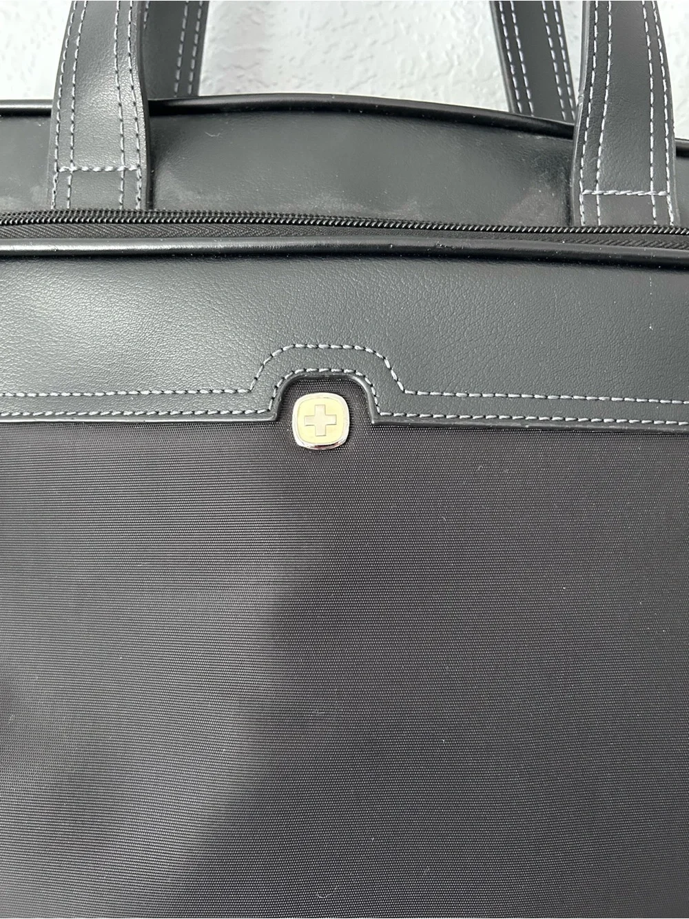 Wenger Swiss Faux Leather Trim Briefcase Laptop Bag